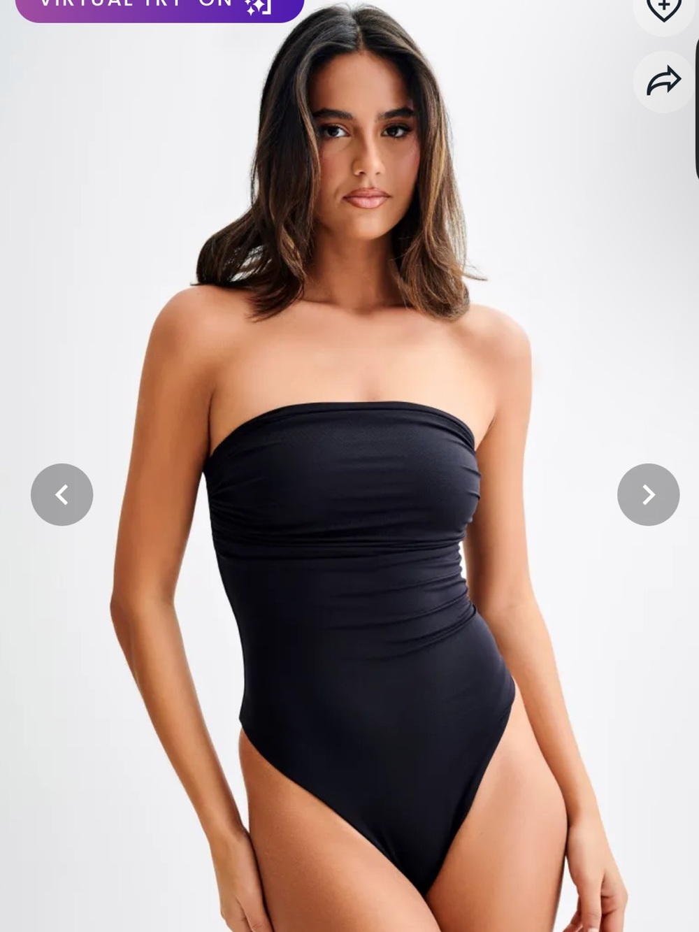 Meshki Romina Recycled Nylon Ruched Bodysuit - Black